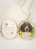 Moonlit Meadow Pet Portrait Locket image 1