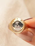 Custom Pet Portrait Ring 260617.9 - view 1