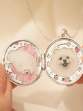 Blush Blossom Pet Portrait Locket image 1