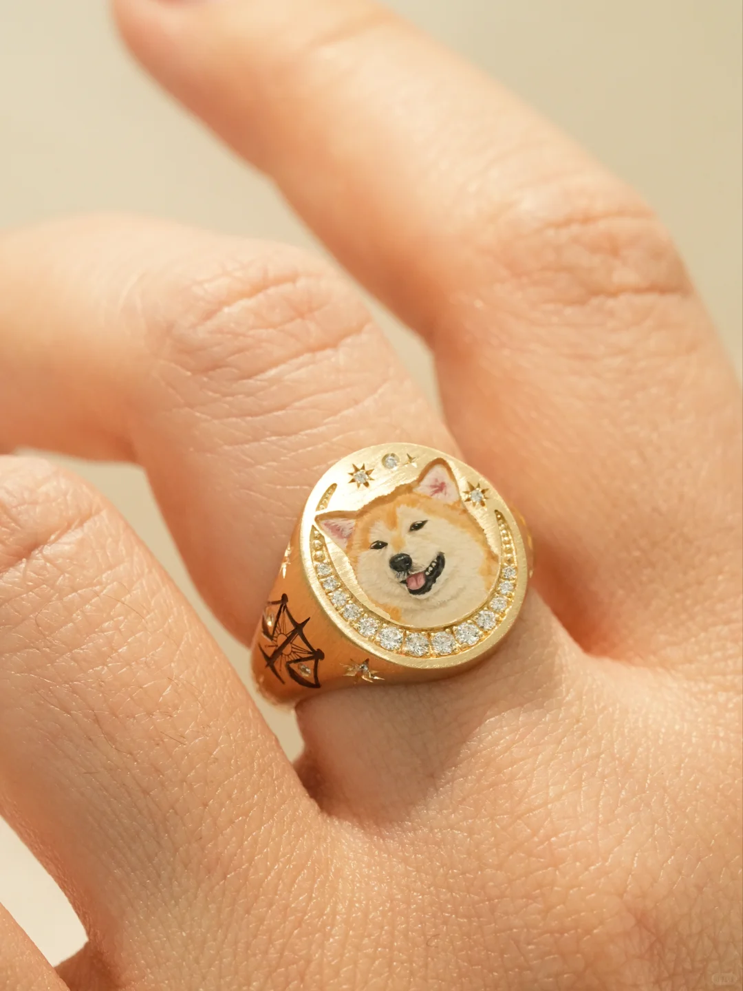 Custom Pet Portrait Ring 260617.6 - view 2