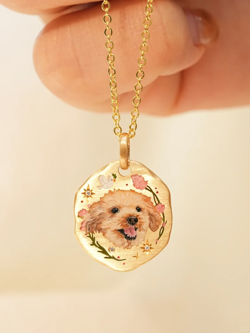 Blooming Star Pet Portrait Pendant image 2