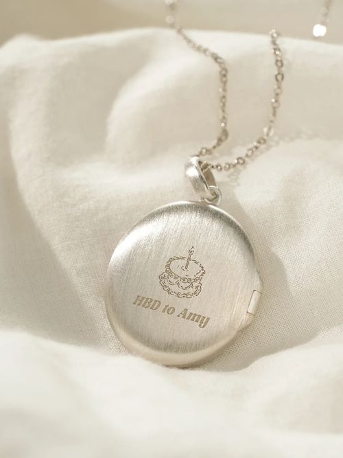 Blue Daisy Pet Portrait Locket image 2