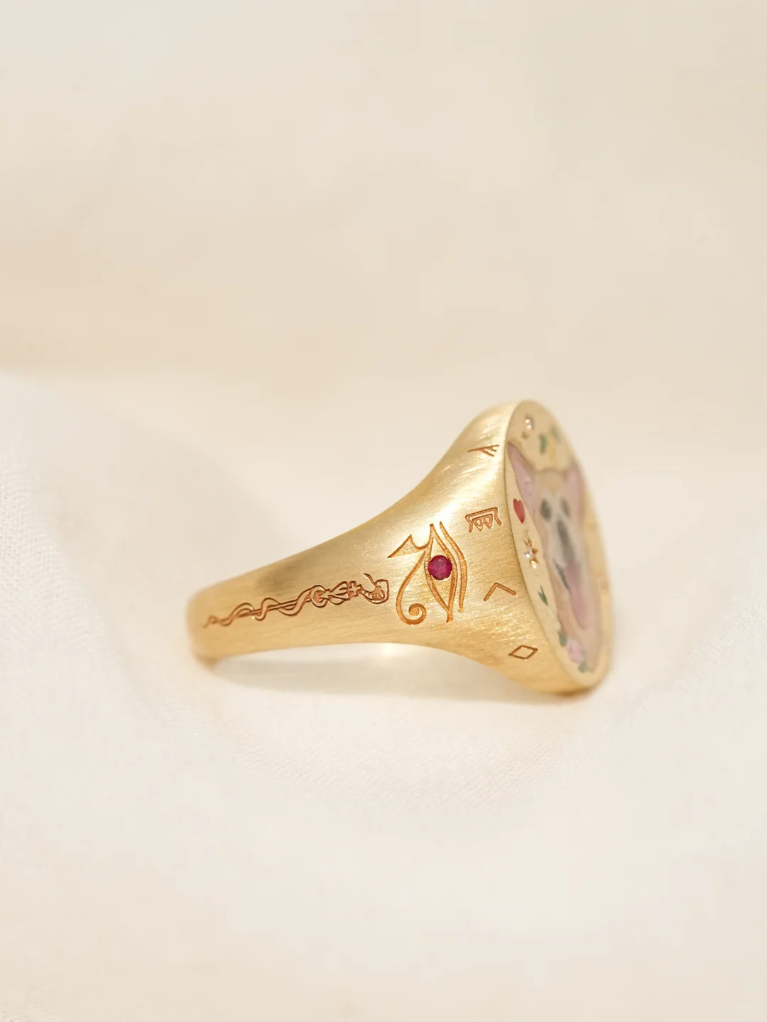 Custom Pet Portrait Ring 260617.5 - view 4
