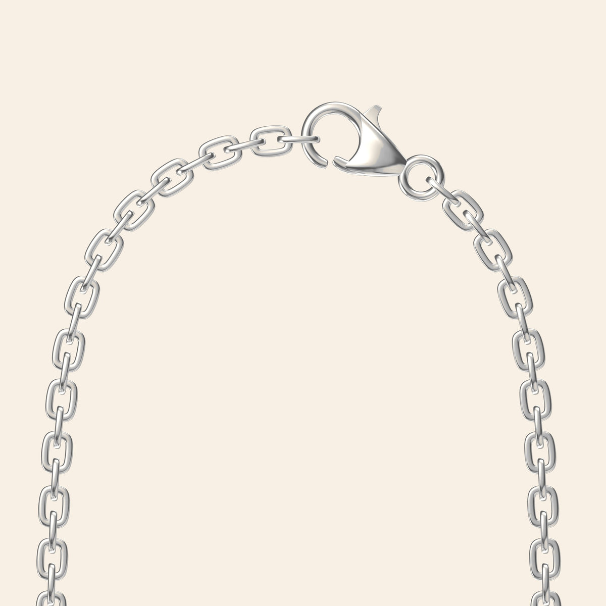 Cross-Shaped Flower Chain — Silver Clasp detail