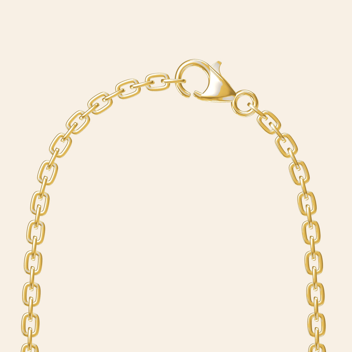 Cross-Shaped Flower Chain — 18K Gold Clasp detail