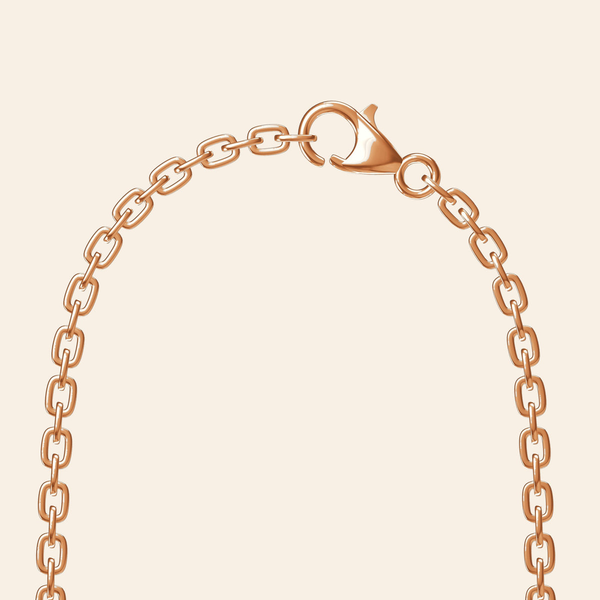 Cross-Shaped Flower Chain — Copper Clasp detail