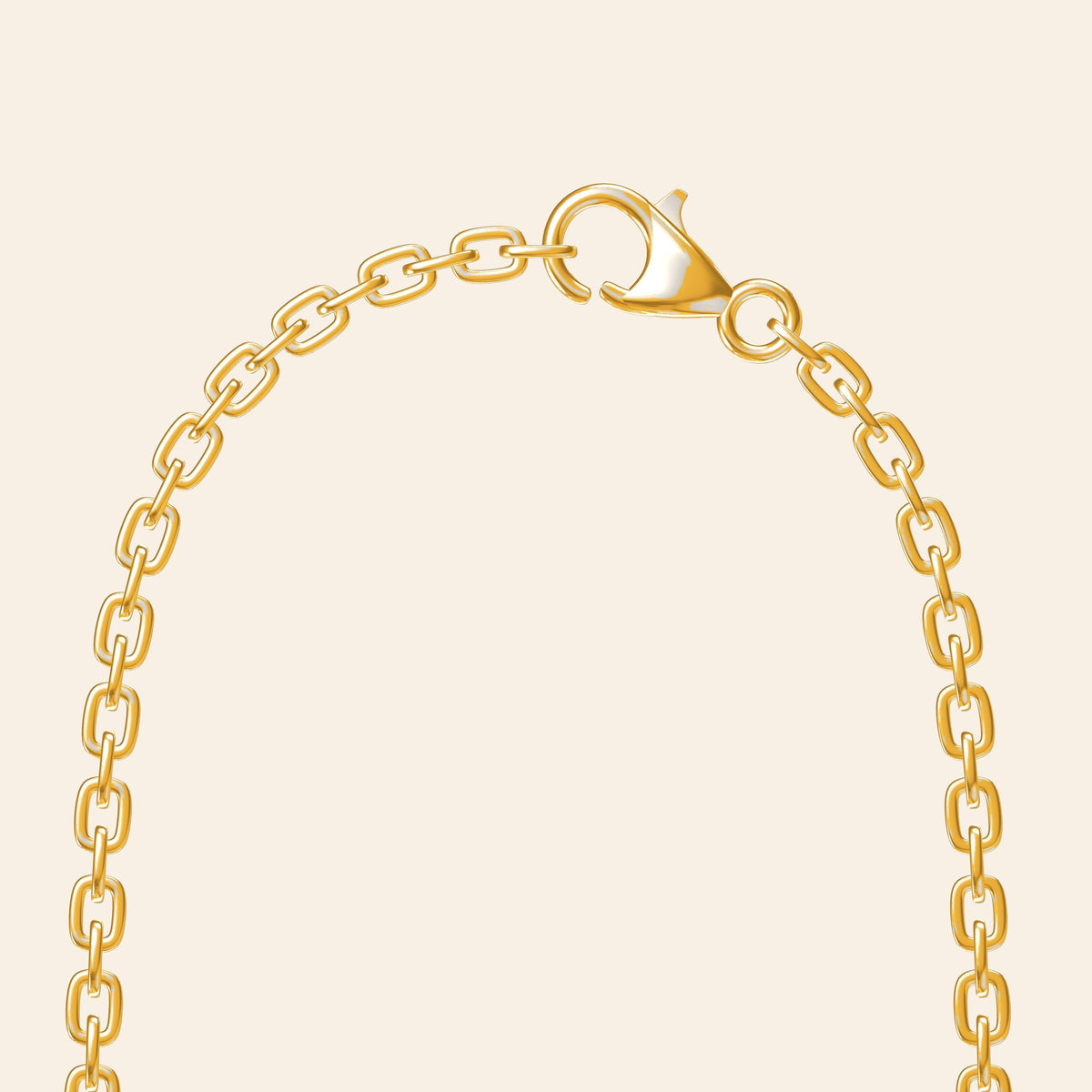 Cross-Shaped Flower Chain — 24K Gold Clasp detail