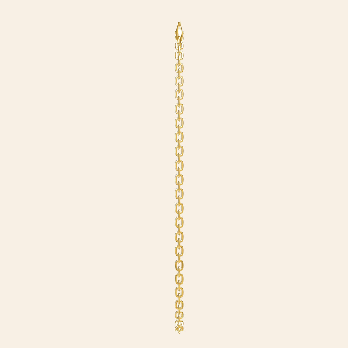 Cross-Shaped Flower Chain — 18K Gold Link detail