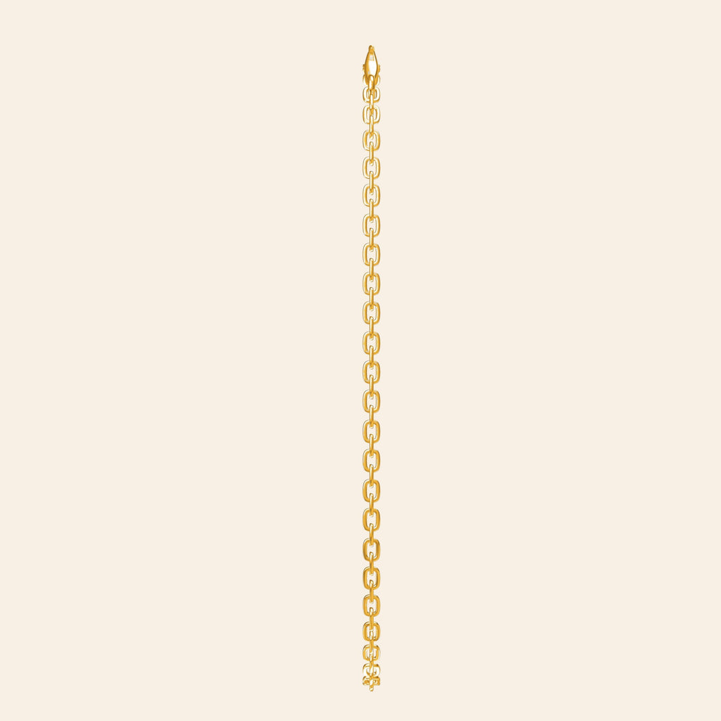Cross-Shaped Flower Chain — 24K Gold Link detail